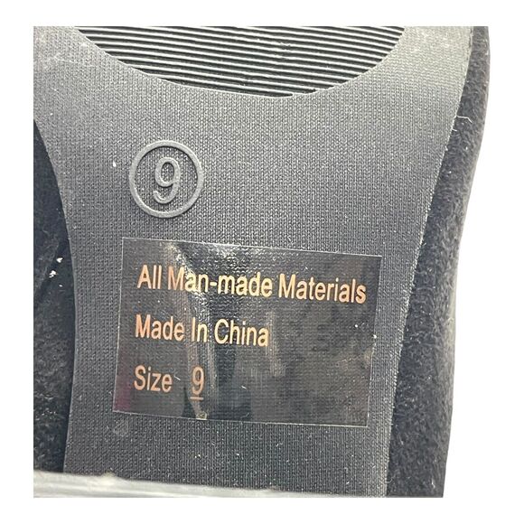 Wild Diva Black Faux Suede Rose Embroidered Ankle Bootie Heels – Women’s Size 9 - Picture 5 of 11